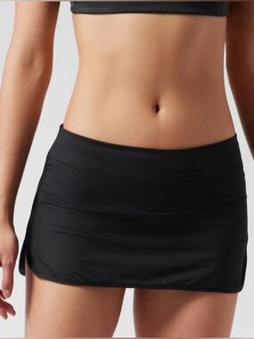 Athleta Black Tidal Swim Skirt Sz XL